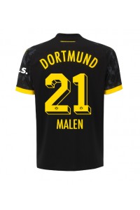 Fotbalové Dres Borussia Dortmund Donyell Malen #21 Venkovní Oblečení 2023-24 Krátký Rukáv